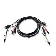 ATEN USB HDMI KVM Cable with Audio 1,8m Black 2L-7D02UH