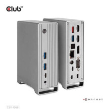 Club3D USB Gen1 Type-C Triple Display DP Alt mode Displaylink Dynamic PD Töltődokkoló - 120 Watt PS CSV-1566