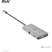 Club3D USB Gen1 Type-C 7-1 hub with 2x HDMI, 2x USB-A, RJ45+3,5mm Audio+PD 3.0 CSV-1595