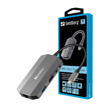 SANDBERG USB-C tartozék, USB-C 6in1 Travel Dock 136-33