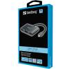 SANDBERG USB-C tartozék, USB-C Dock 2xHDMI+1xVGA+USB+PD 136-35