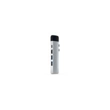 Satechi Aluminium Type-C PRO Hub (HDMI 4K,PassThroughCharging,1x USB3.0,1xSD,Ethernet) - Silver ST-TCPHES