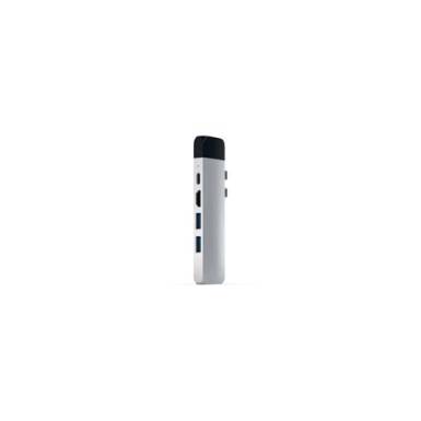 Satechi Aluminium Type-C PRO Hub (HDMI 4K,PassThroughCharging,1x USB3.0,1xSD,Ethernet) - Silver ST-TCPHES