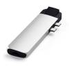 Satechi Aluminium Type-C PRO Hub (HDMI 4K,PassThroughCharging,1x USB3.0,1xSD,Ethernet) - Silver ST-TCPHES
