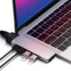 Satechi Aluminium Type-C PRO Hub (HDMI 4K,PassThroughCharging,1x USB3.0,1xSD,Ethernet) - Silver ST-TCPHES