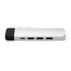 Satechi Aluminium Type-C PRO Hub (HDMI 4K,PassThroughCharging,1x USB3.0,1xSD,Ethernet) - Silver ST-TCPHES