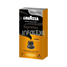Lavazza Lungo Nespresso kompatibilis alumínium kapszula csomag 10 db x 5.6g, 100% Arabica 8000070053571