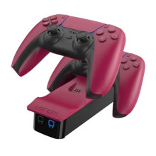 VENOM PS5 Kiegészítő Dupla Töltő állomás "Cosmic Red" Piros, VS5010 VS5010