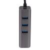 AKYGA Hub USB Type C to 3x USB 3.0 AK-AD-66 Network Card 10/100/1000 15cm AK-AD-66