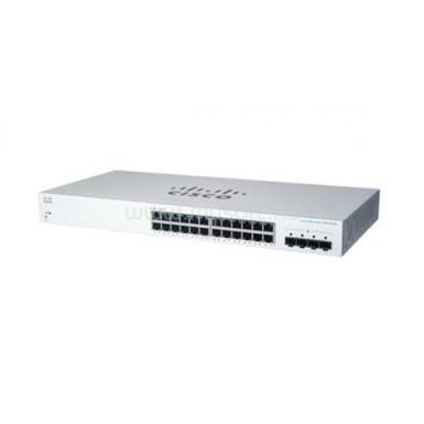 CISCO Switch 24x1000Mbps + 4x1000Mbps SFP, Menedzselhető, F&eacute;mh&aacute;zas, Rackes - CBS220-24T-4G-EU CBS220-24T-4G-EU
