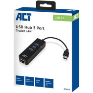 ACT AC6310 USB Hub 3.2 with 3 USB-A ports and ethernet AC6310