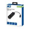 ACT AC6310 USB Hub 3.2 with 3 USB-A ports and ethernet AC6310