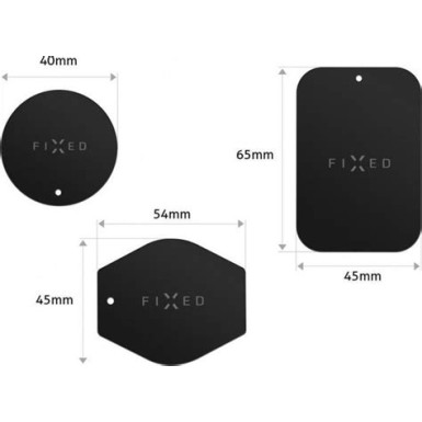 FIXED Set of spare plates magnetic holders Icon Plates, Fekete FIXIC-PL-BK