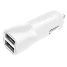 FIXED Car charger with 2xUSB output, 15W Smart Rapid Charge Fekete FIXCC15-2U-BK