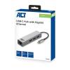 ACT AC7055 USB-C Hub 3 port with Gigabyte Ethernet Grey AC7055