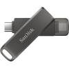 Sandisk 64GB USB3.1 Type-C/Lightning iXpand Luxe Black 186552