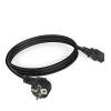 ACT AC3305 Powercord mains connector CEE 7/7 male (angled) - C13 black 2m Black AC3305