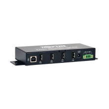 Tripp Lite 4-Port Rugged Industrial USB 2.0 Hub w 15KV ESD Immunity and metal case, Mountable HALTRIPU223004IND