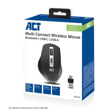 ACT AC5145 Wireless Multi Connect Mouse 2400 DPI Black AC5145