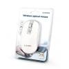 Gembird MUSW-4B-06-WS Wireless optical mouse White/Silver MUSW-4B-06-WS