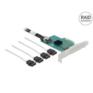 Delock 89051 4xSATA 6Gb/s RAID/HyperDuo low profile PCI Express kártya 89051