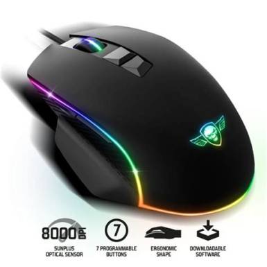 Spirit of Gamer PRO-M1 8000DPI fekete gamer egér S-PM1 Spirit of Gamer PRO-M1 8000DPI fekete gamer egér S-PM1