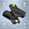 Axagon CRE-SMP2A USB Smart card & SD/microSD/SIM card PocketReader összecsukható okos kártyaolvasó CRE-SMP2A