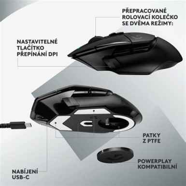 Logitech G502 X Lightspeed vezeték nélküli fekete gamer egér 910-006180