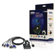 Elosztó KVM  2PC USB HDMI ATEN CS22HF-AT+kábel CS22HF-AT