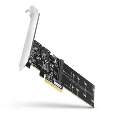Axagon PCES-SA4M2 2db belső SATAIII portos + 2db SATA M.2 foglalat PCI-Express kártya PCES-SA4M2 Axagon PCES-SA4M2 2db belső SATAIII portos + 2db SATA M.2 foglalat PCI-Express kártya PCES-SA4M2