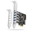Axagon PCEU-43RS 4db USB 3.2 gen1 portos PCI-Express kártya PCEU-43RS