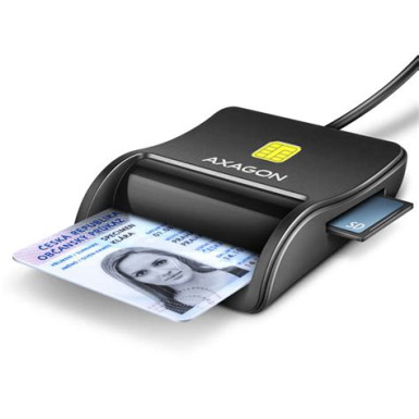 Axagon CRE-SM3SD USB Smart card & SD/microSD/SIM card FlatReader okos kártyaolvasó CRE-SM3SD