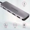 Axagon HMC-HCR3A SuperSpeed USB-C COMBO 5in1 HUB HMC-HCR3A