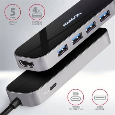 Axagon HMC-6H4A SuperSpeed USB-C COMBO 6in1 hub HMC-6H4A Axagon HMC-6H4A SuperSpeed USB-C COMBO 6in1 hub HMC-6H4A