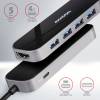 Axagon HMC-6H4A SuperSpeed USB-C COMBO 6in1 hub HMC-6H4A