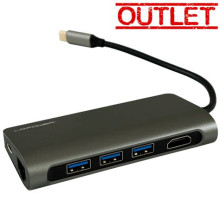 USB 3.2 C-HDMI multiport LC-Power LC-HUB-C-MULTI-6-RGB LC-HUB-C-MULTI-6-RGB
