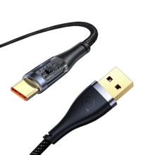 USB töltőkábel A-C 1,2m Usams fekete SJ536USB01 SJ536USB01