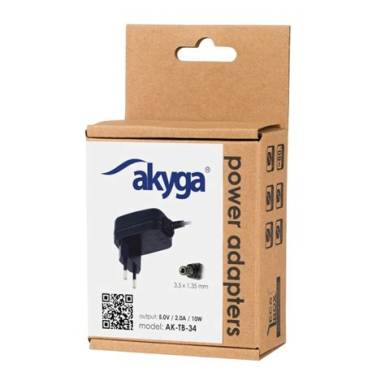 Akyga Adapter H&aacute;lozati AC 220V 3,5x1,35mm 5V 2A AK-TB-34 AK-TB-34
