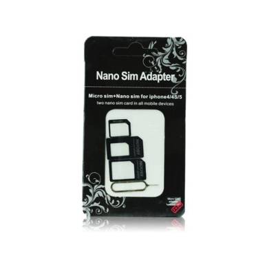 NOOSY Adapterek Nano SIM/Micro, Micro Sim és Nano/Sim fekete NOOSY Adapterek Nano SIM/Micro, Micro Sim és Nano/Sim fekete