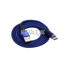 Akyga AK-USB-42 1m USB - Type C kék mágneses adat- és töltőkábel AK-USB-42