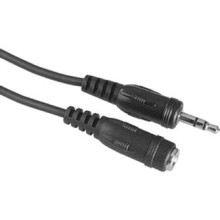 HOCO 3.5mm audio hosszabbítókábel, male to female 2m, Fekete