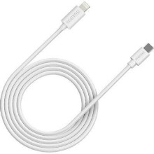 CANYON CANYON СFI-12, cable Type C to lightning ,5V3A, 9V2.22A ,PD20W, power cord:18AWG*4C, Signal cord:28AWG*4C, data transfer speed:30M/s, OD4.5MM,2M, PVC, white, Rohs CNE-CFI12W