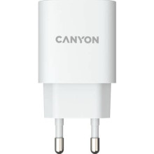 CANYON CANYON H-18-01, Wall charger with 1*USB, QC3.0 18W, Input: 100V-240V, Output: DC 5V/3A,9V/2A,12V/1.5A, Eu plug, OCP/OVP/OTP/SCP, CE, RoHS ,ERP. Size: 80.17*41.23*28.68mm, 50g, White CNE-CHA18W
