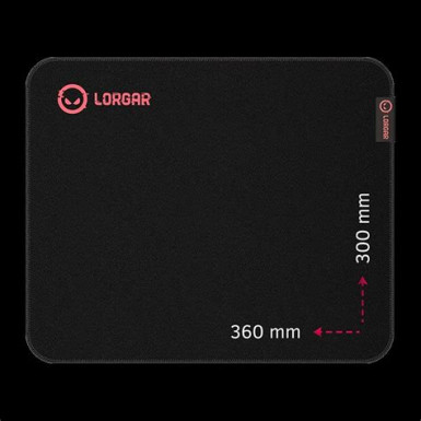 LORGAR Lorgar Main 323, Gaming mouse pad, Precise control surface, Red anti-slip rubber base, size: 360mm x 300mm x 3mm, weight 0.21kg LRG-GMP323