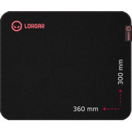 LORGAR Lorgar Main 325, Gaming mouse pad, Precise control surface, Red anti-slip rubber base, size: 500mm x 420mm x 3mm, weight 0.4kg LRG-GMP325