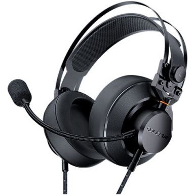 COUGAR GAMING  I VM410 I 3H550P53B.0002 I Headset I 53mm Driver / 9.7mm noise cancelling Mic. / Stereo 3.5mm 4-pole and 3-pole PC adapter / Suspended Headband / Black CGR-P53B-550