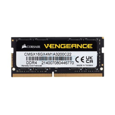 Corsair 16GB / 3200 Vengeance Black DDR4 Notebook RAM CMSX16GX4M1A3200C22
