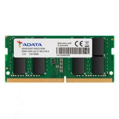 A-Data ADATA DDR4 SO-DIMM 16GB 3200Mhz Single Tray AD4S320016G22-SGN