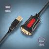 AXAGON ADS-1PSN USB-A 2.0 - serial RS-232 DB9-M Prolific adapter / cable 1,5m Black ADS-1PSN
