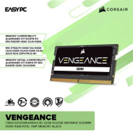 Corsair 32GB DDR5 4800MHz SODIMM Vengeance CMSX32GX5M1A4800C40